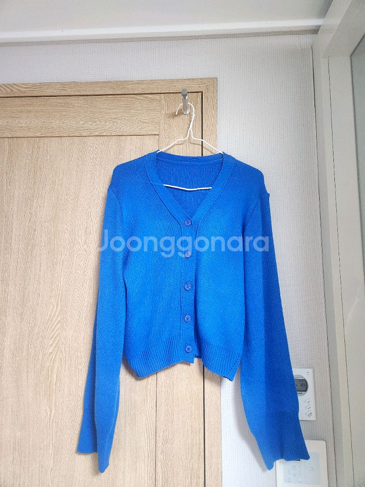 코발트블루 여자 박시 가디건--0