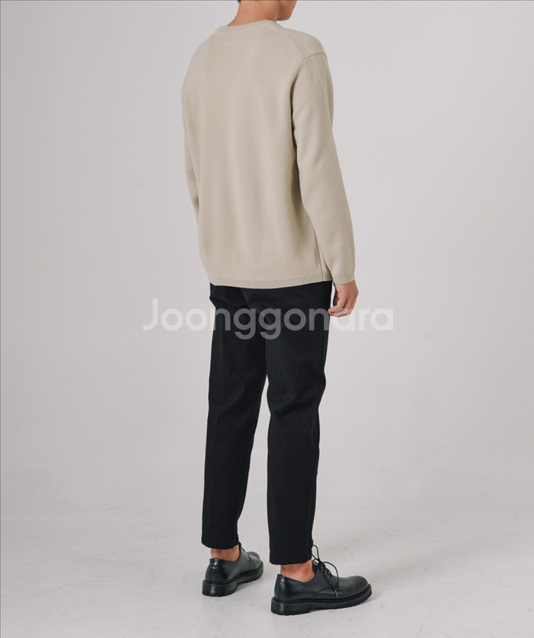 무신사 파인 울 세미오버 니트 라이트베이지(M)새상품--2