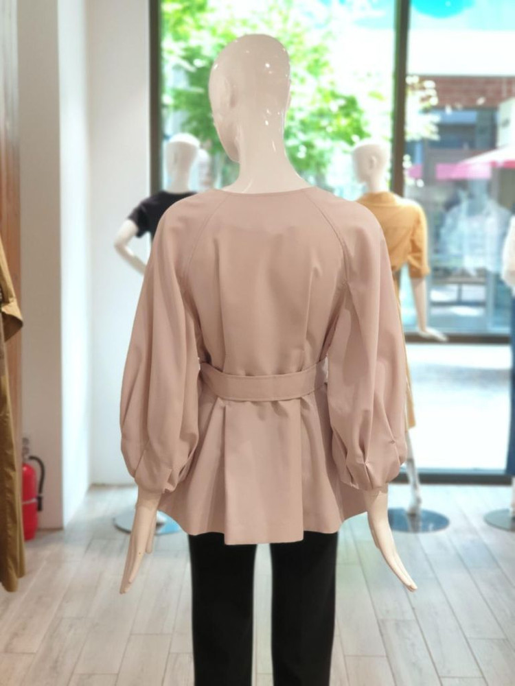 지컷 볼륨 소매 블라우스 베이지 55 (새상품)--5