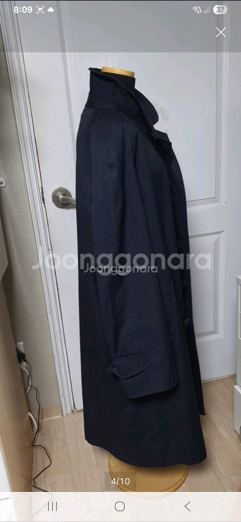 정품 버버리 남성 트렌치코트 100(모 내피 있음)--3