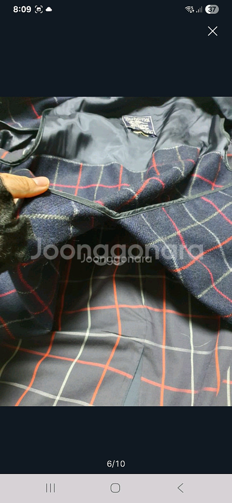 정품 버버리 남성 트렌치코트 100(모 내피 있음)--5