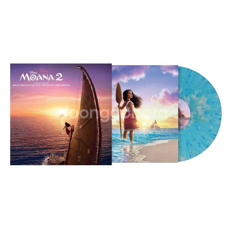 디즈니 모아나2 OST 블루 스플래터 LP 한정반--1