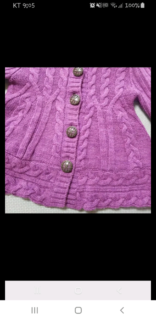 안나수이 미니 후디 니트 코트90~95--2