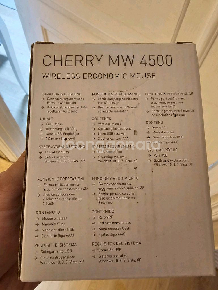 CHERRY MW4500 무선 버티컬 마우스 Ergon--2