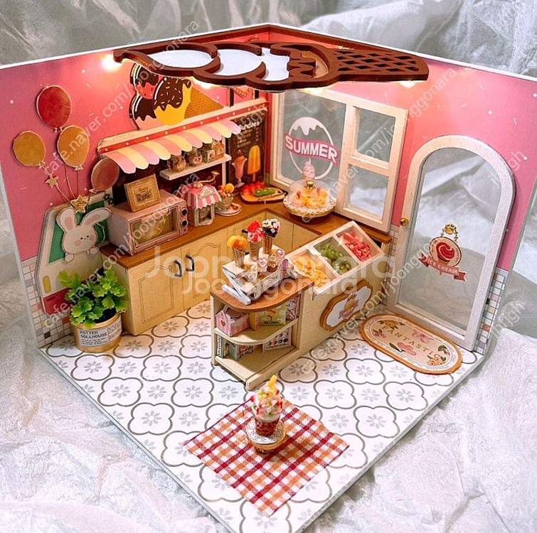 [38번] DIY 미니어처하우스 완성품 (LED)--0