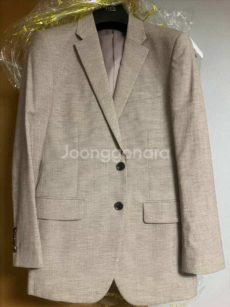 지이크 이태리 원단 베이지 셋업 수트--0