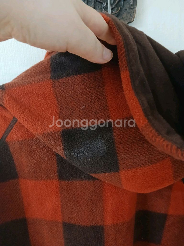 콜롬비아 폴라폴리스 체크 후드 가슴단면 56정도--5