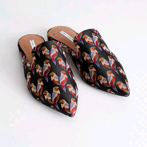 [37] 앤아더스토리즈 자수 패턴 자카드 뮬 슬리퍼