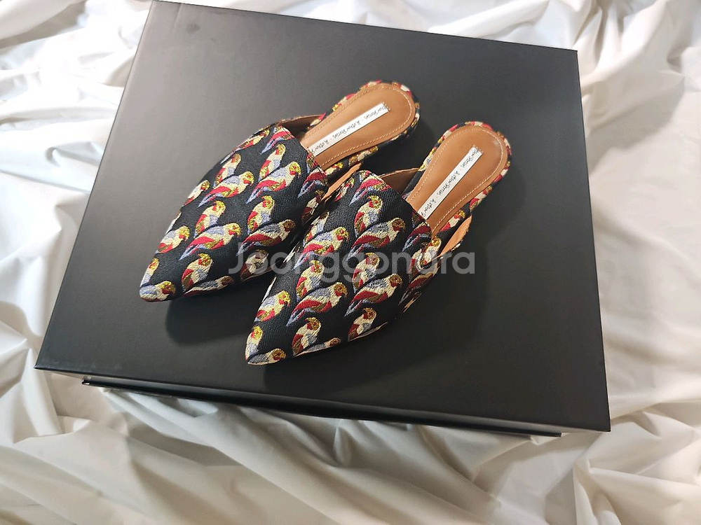 [37] 앤아더스토리즈 자수 패턴 자카드 뮬 슬리퍼--2