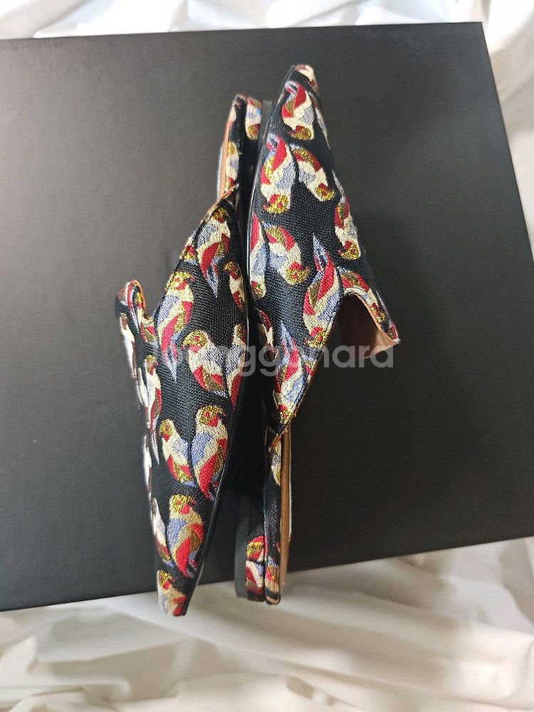 [37] 앤아더스토리즈 자수 패턴 자카드 뮬 슬리퍼--8