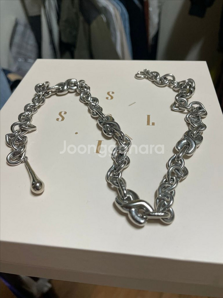 S.SIL 에스실 실버 체인 목걸이--3