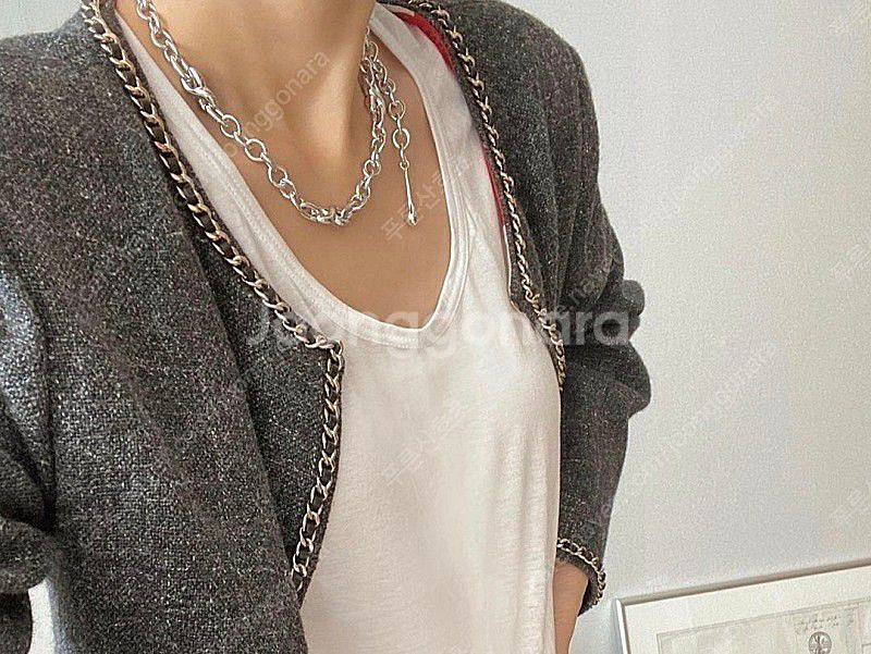 S.SIL 에스실 실버 체인 목걸이--5