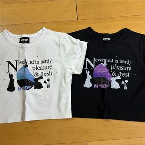 NERDY 반팔 크롭 티셔츠