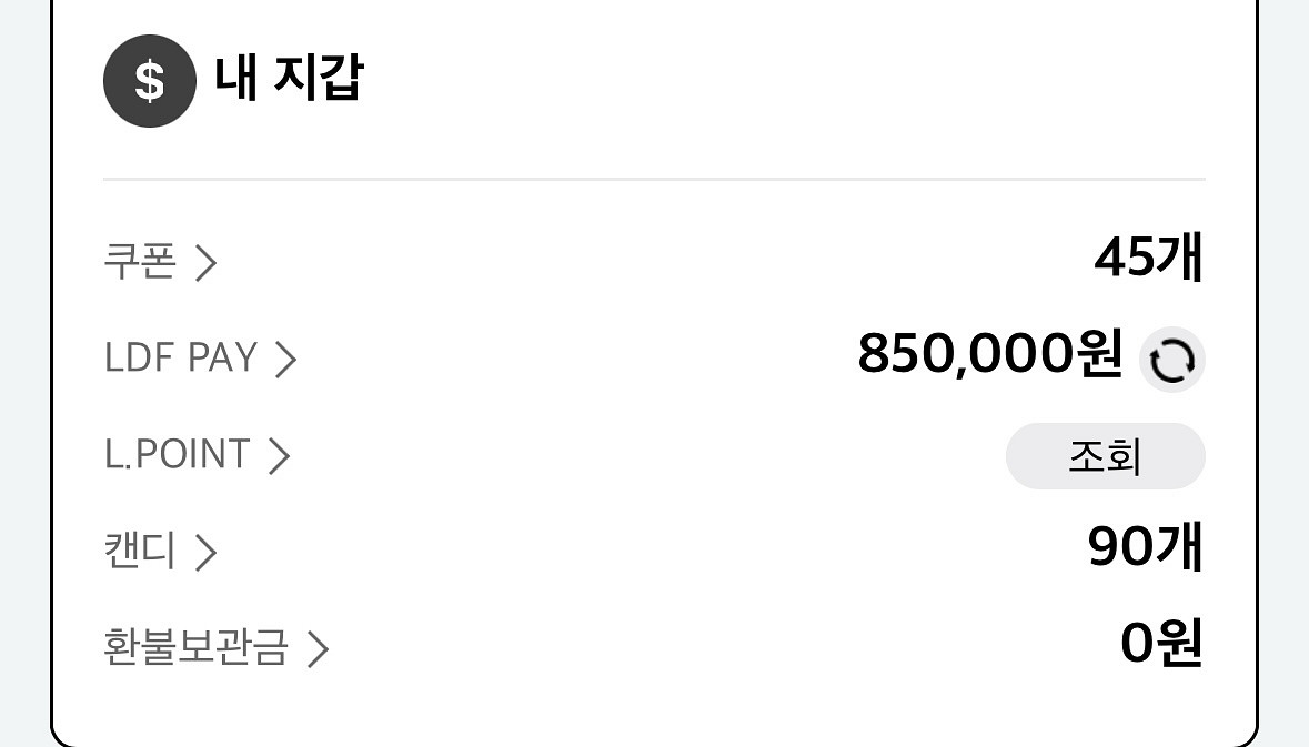 롯데면세점 ldf pay 850,000원--0