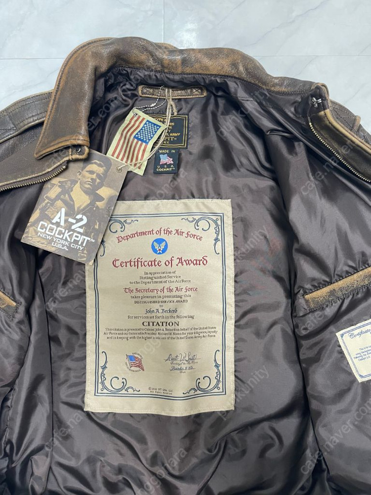 [콕핏usa] A-2 가죽자켓 / 새상품 / xs 이미지