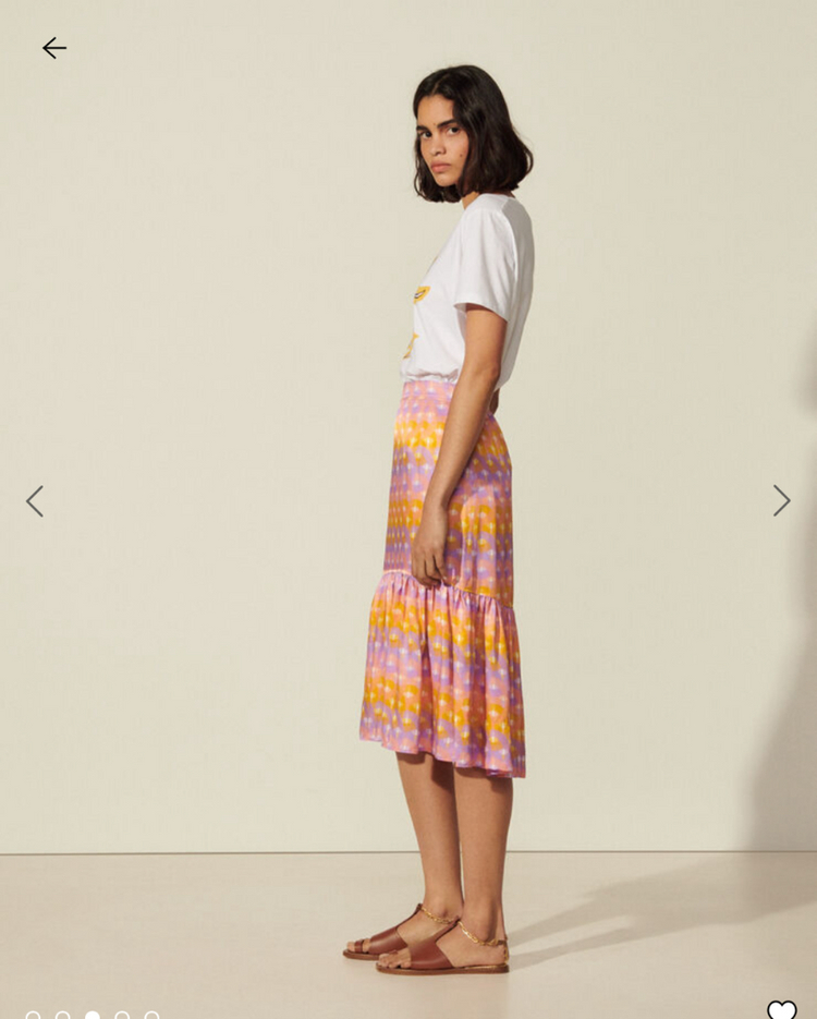 Sandro산드로 우븐 그래픽 스커트0--2