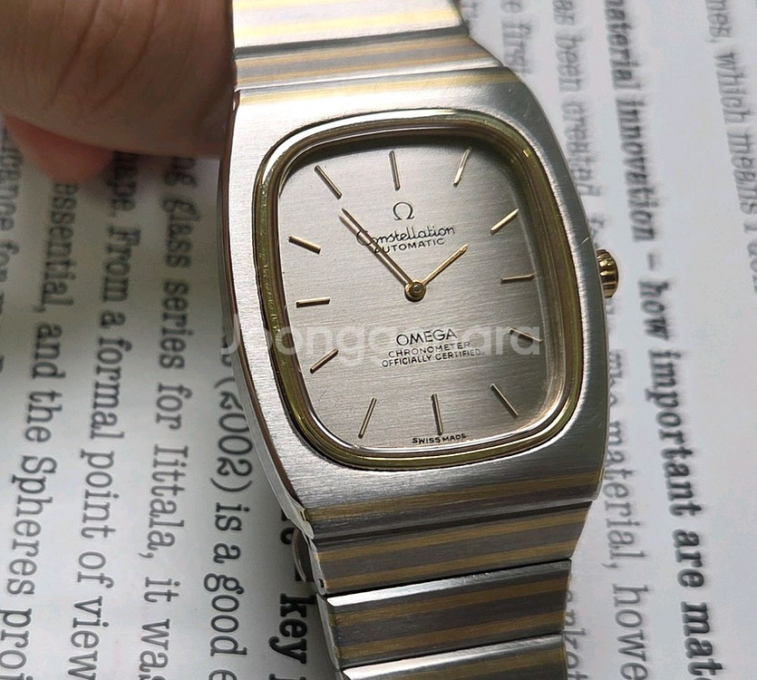 레어] 빈티지 오메가 컨스틸레이션 엘립스 골드콤비 크로--1