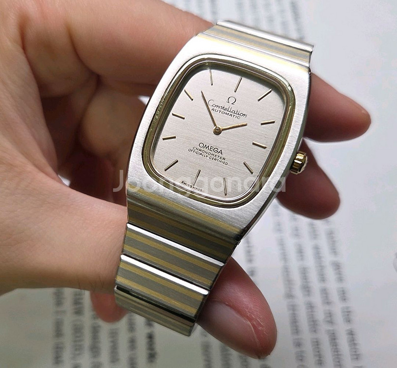 레어] 빈티지 오메가 컨스틸레이션 엘립스 골드콤비 크로--4