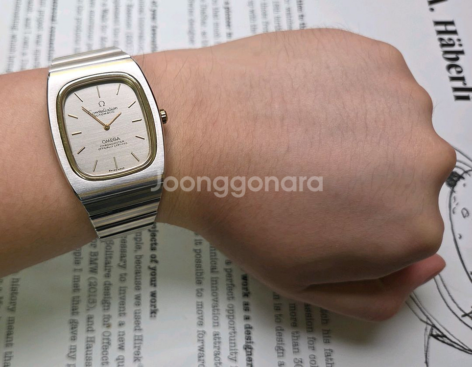 레어] 빈티지 오메가 컨스틸레이션 엘립스 골드콤비 크로--7