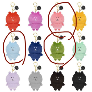 농담곰 나가노마켓 팝업 말차 하늘 핑크 컬러곰 인형