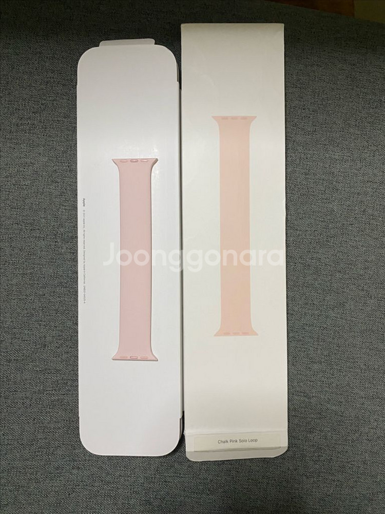 애플워치 솔로루프 핑크색 정품 41mm 사이즈5--0