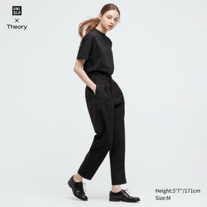 유니클로 Theory 콜라보 핀턱 슬랙스 S