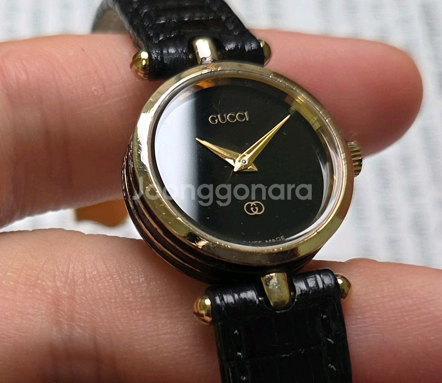 빈티지 구찌 클래식 방돔 블랙다이얼 칼침핸즈 여성용--1