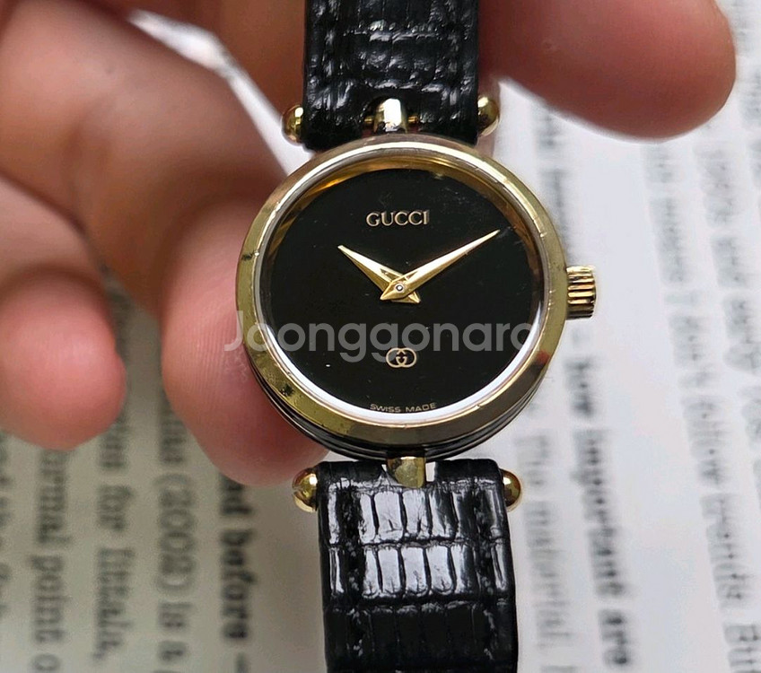 빈티지 구찌 클래식 방돔 블랙다이얼 칼침핸즈 여성용--9