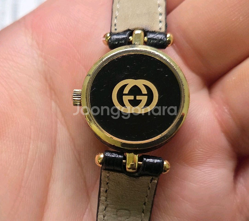 빈티지 구찌 클래식 방돔 블랙다이얼 칼침핸즈 여성용--6