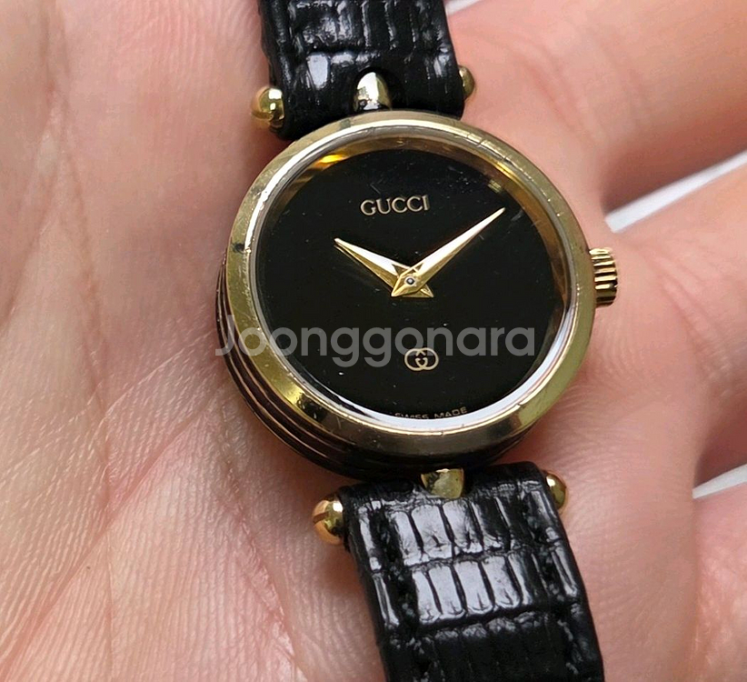 빈티지 구찌 클래식 방돔 블랙다이얼 칼침핸즈 여성용--8