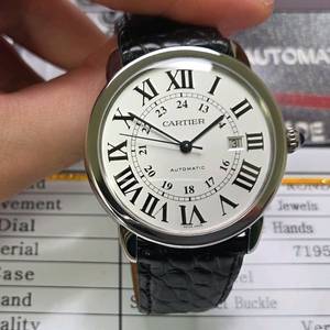 까르띠에 롱드솔로XL 실버로만 42mm 블루핸즈 오토매