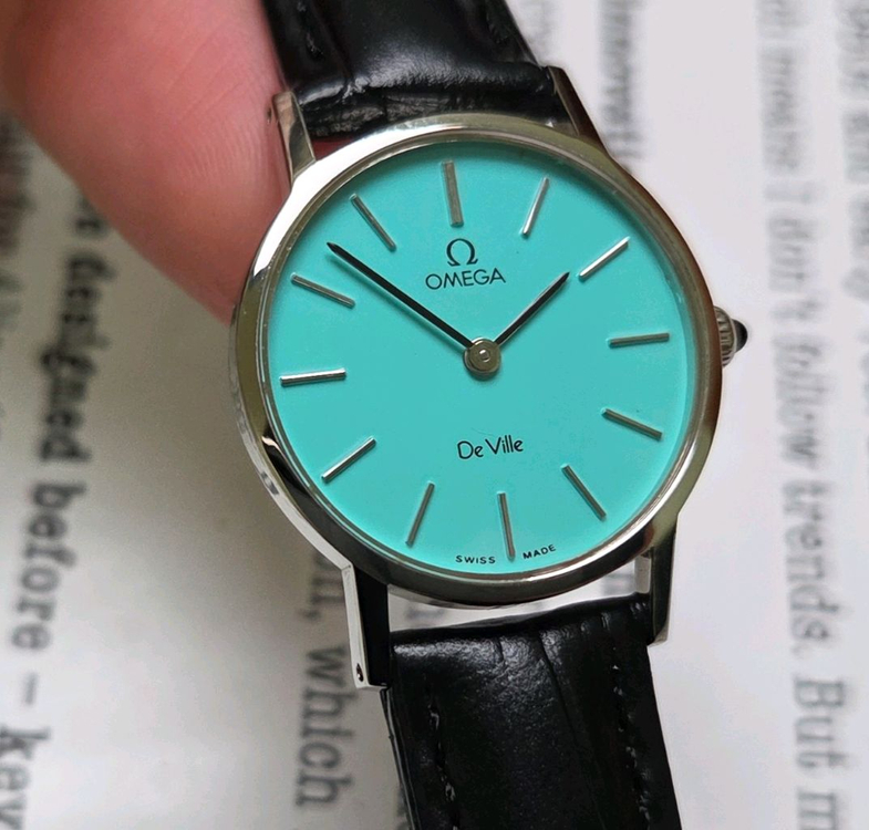 빈티지 오메가 드빌 민트 까보숑용두 수동 메커니컬 여성 이미지