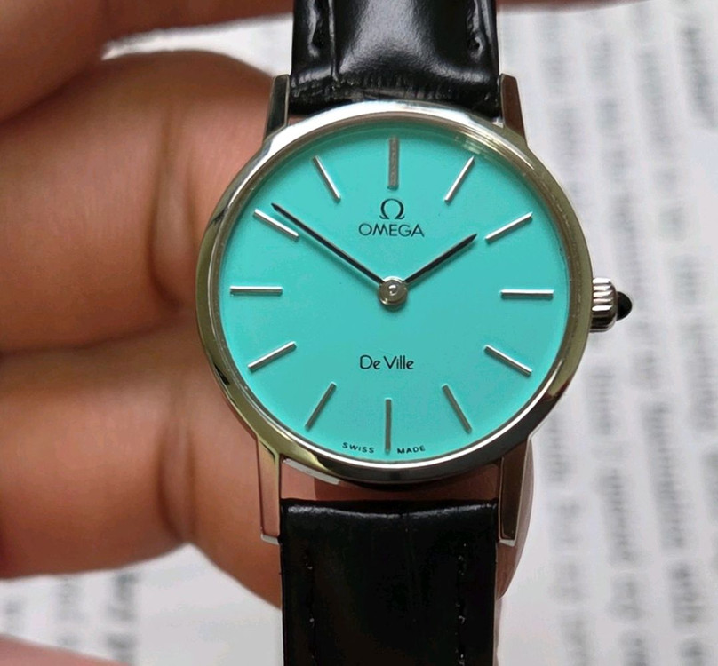 빈티지 오메가 드빌 민트 까보숑용두 수동 메커니컬 여성 이미지