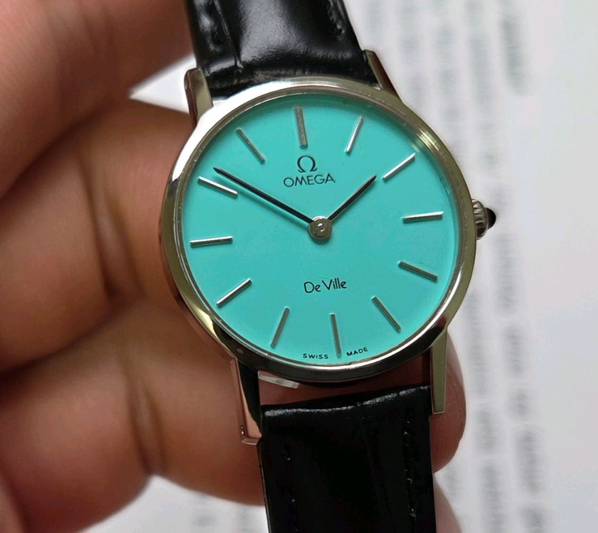 빈티지 오메가 드빌 민트 까보숑용두 수동 메커니컬 여성 이미지