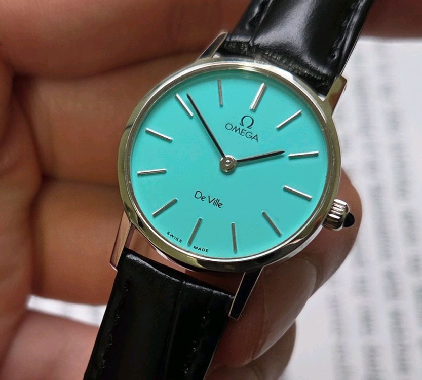 빈티지 오메가 드빌 민트 까보숑용두 수동 메커니컬 여성 이미지