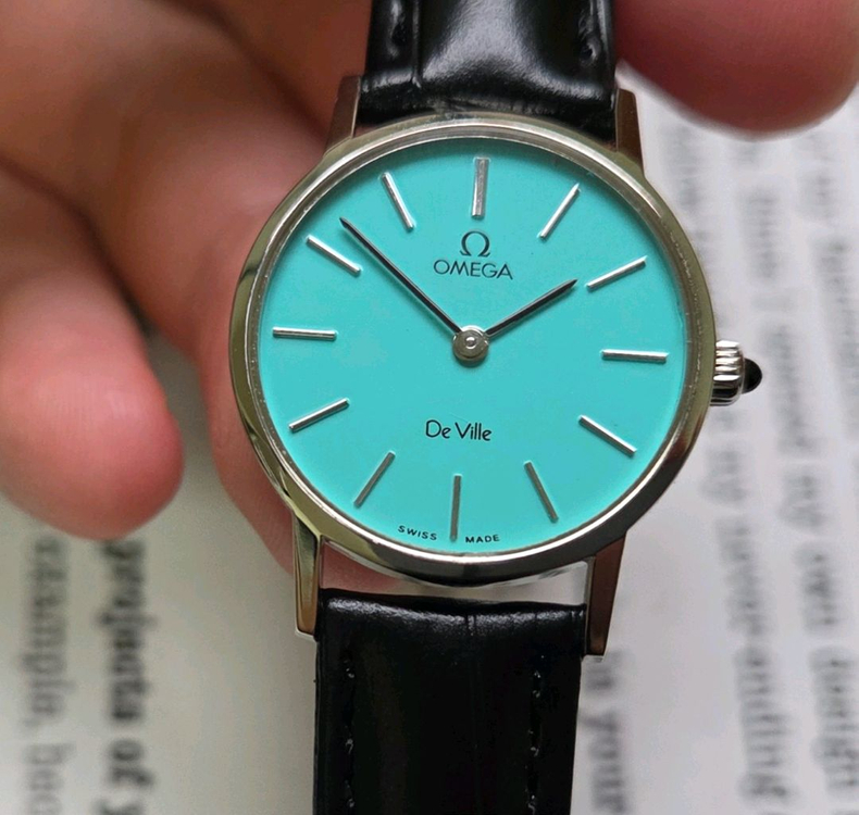 빈티지 오메가 드빌 민트 까보숑용두 수동 메커니컬 여성 이미지