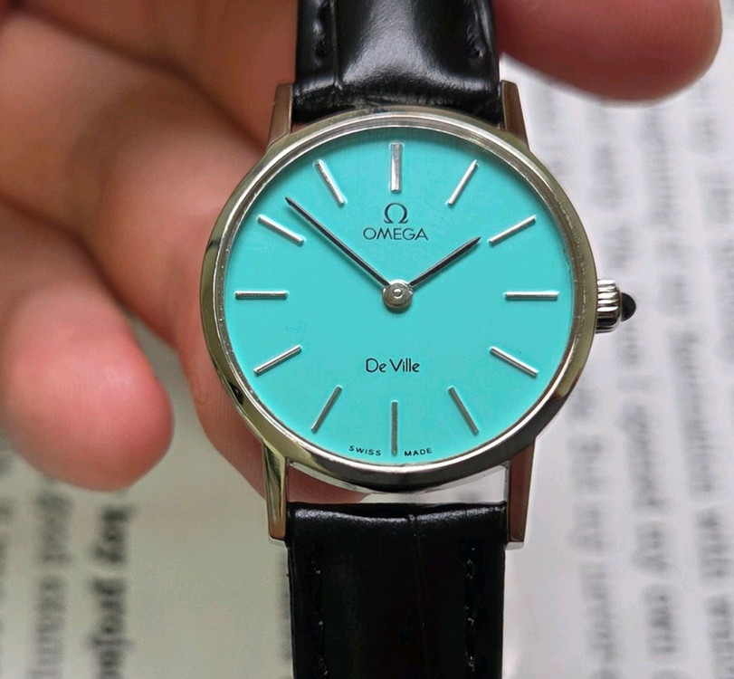 빈티지 오메가 드빌 민트 까보숑용두 수동 메커니컬 여성 이미지
