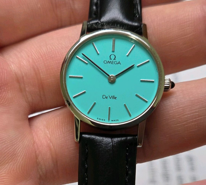 빈티지 오메가 드빌 민트 까보숑용두 수동 메커니컬 여성 이미지
