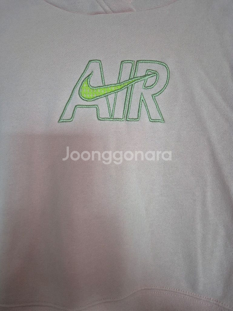 나이키 AIR 핑크 크롭 후드티--2
