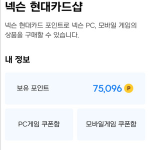 넥슨 현대 포인트 7.5만