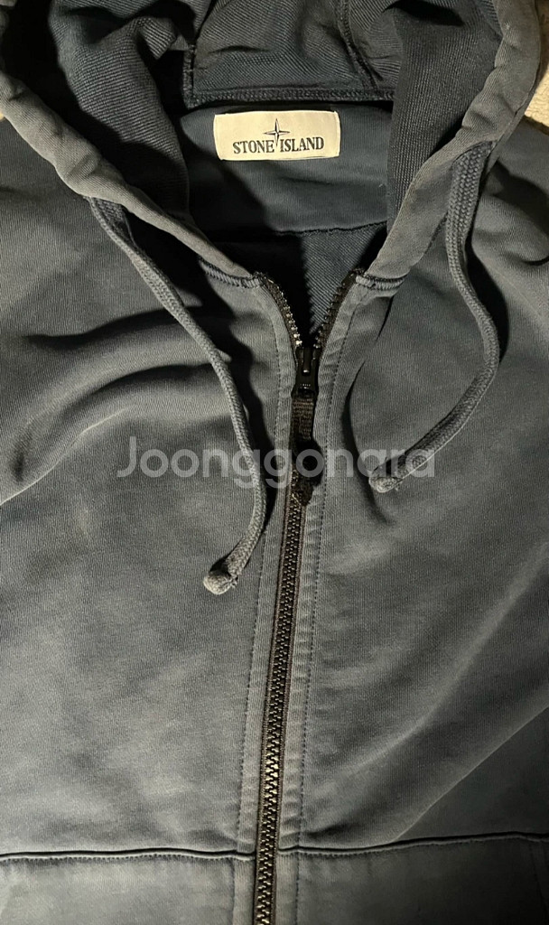 [M]20SS 스톤아일랜드 네이비 블루 후드집업--2