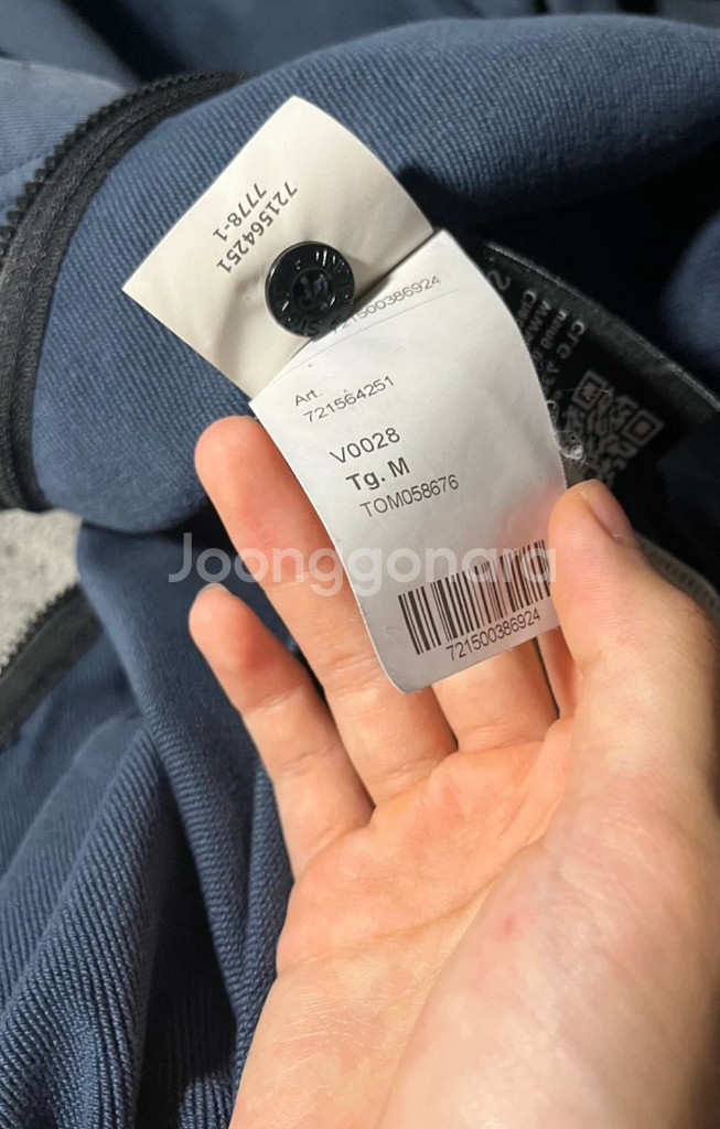 [M]20SS 스톤아일랜드 네이비 블루 후드집업--6