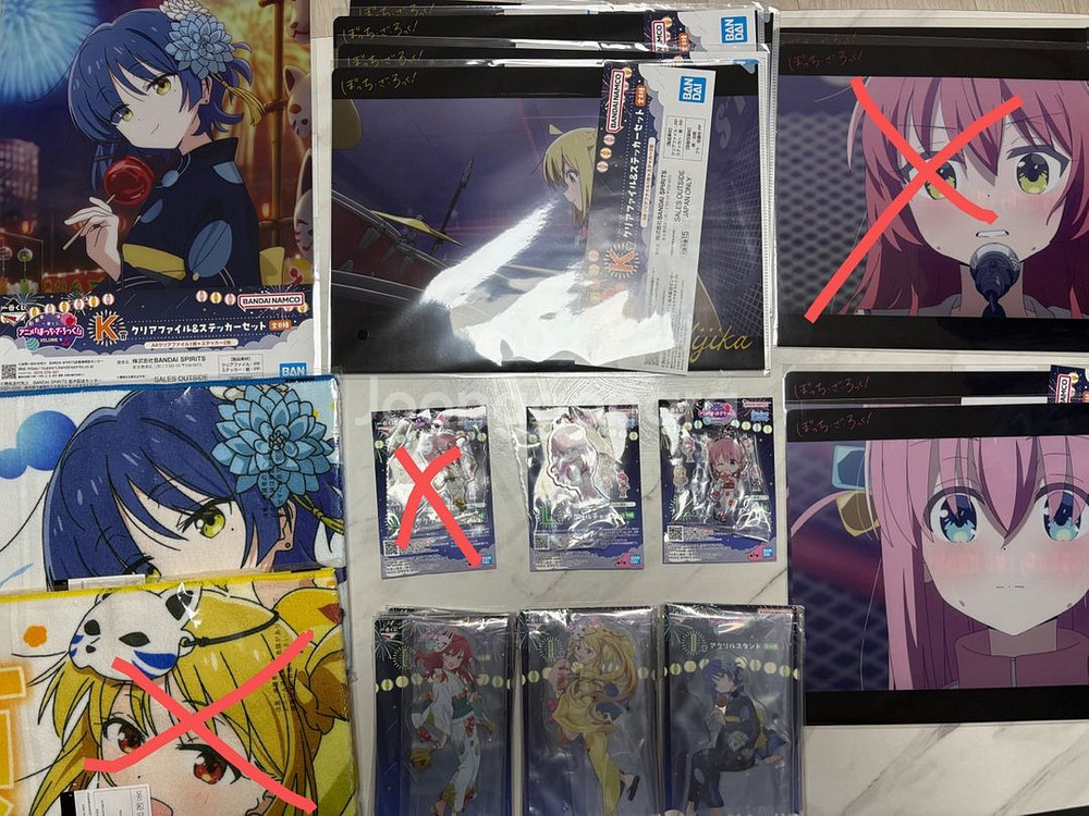 봇치 더 록! 제일복권 아크릴/클리어파일, 롱타올 굿즈--0