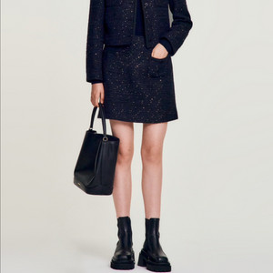 산드로 스팽글 트위드 자켓