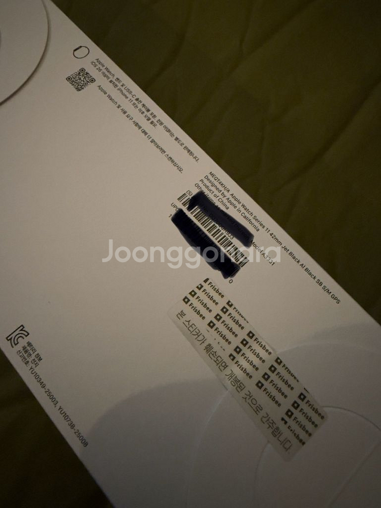 애플워치11 42mm s/m 제트블랙 미개봉새것--1