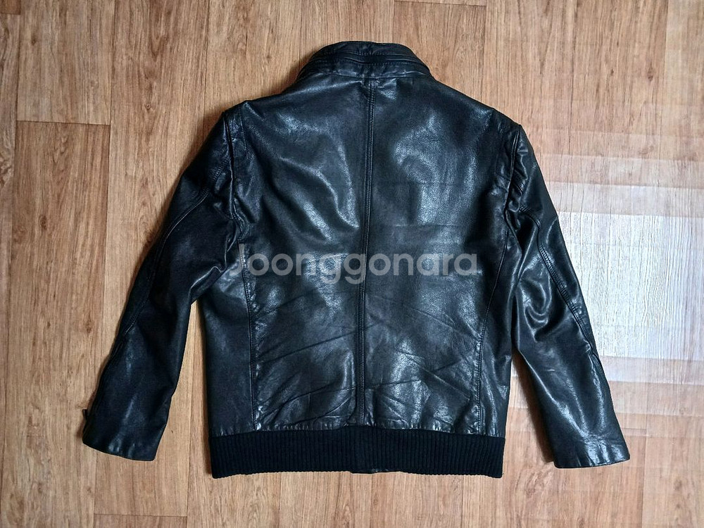 쏠리드옴므(정품) 남성 천연 가죽 자켓 블랙 95적당--3