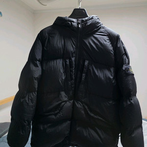 스톤 40723 가먼트 크링클랩스 후드 패딩 블랙XL