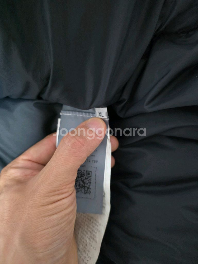 스톤 40723 가먼트 크링클랩스 후드 패딩 블랙XL--5