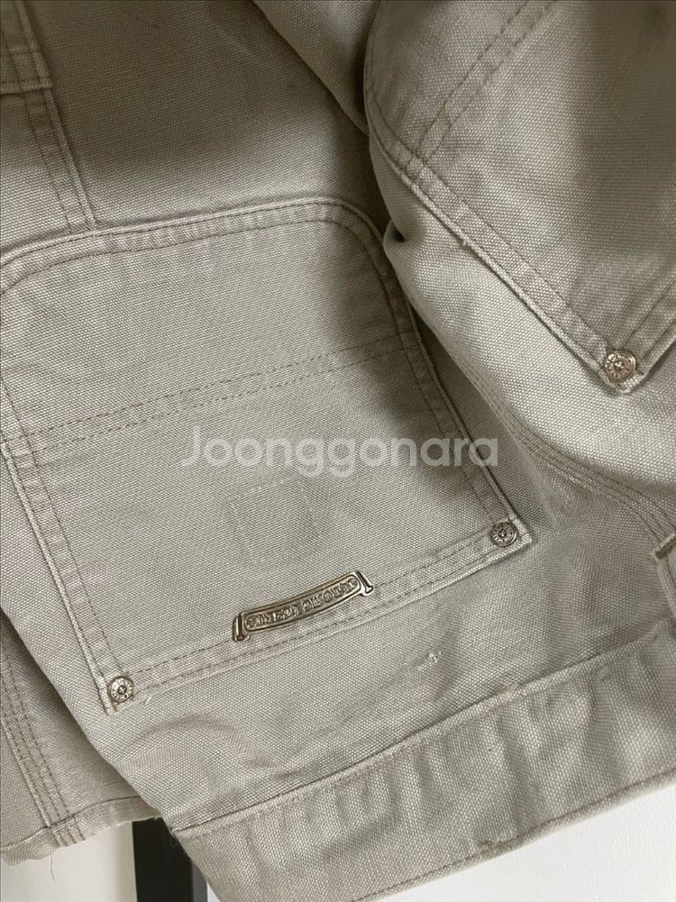 정품 칼하트 크롬하츠 리메이크 데님 카고 팬츠 청바지--8