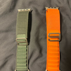 애플워치 울트라 정품 스트랩 그린,오렌지